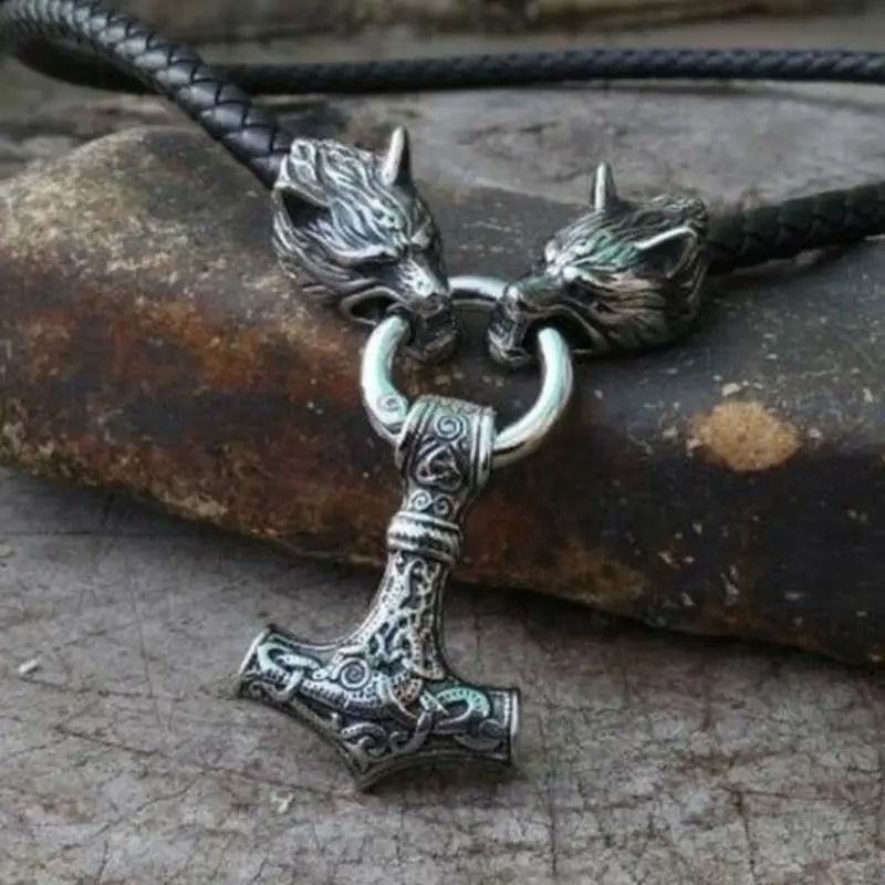 Nordic Odin Viking Thor's Hammer Mjolnir Scandinavian Rune Amulet