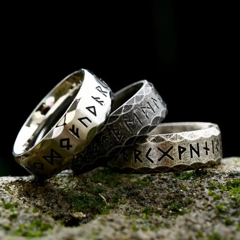Nordic Retro Viking Rune Ring