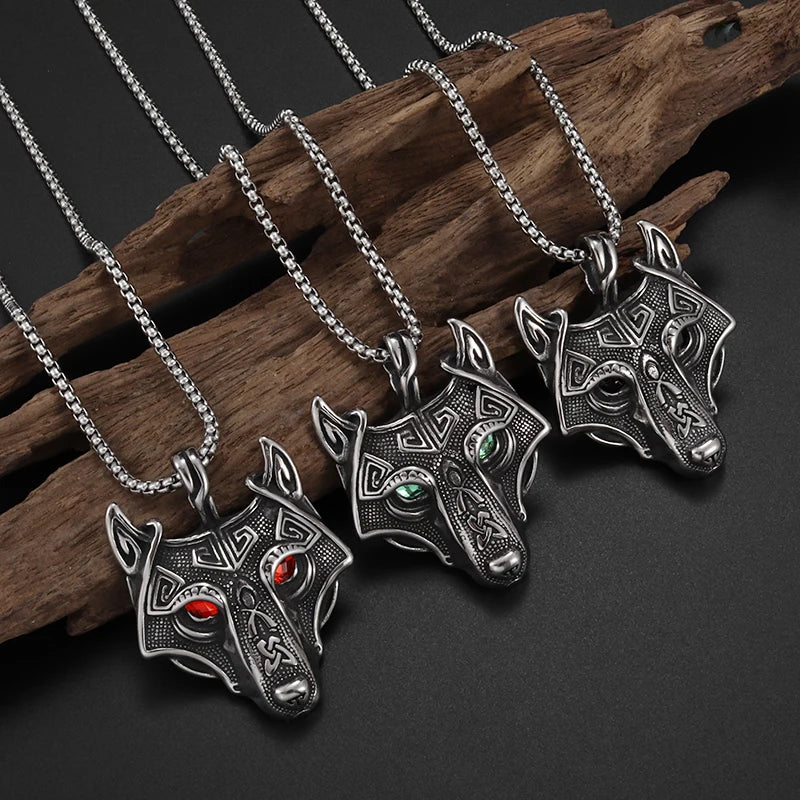 Giant Wolf Fenrir Personality Design Pendant Necklace